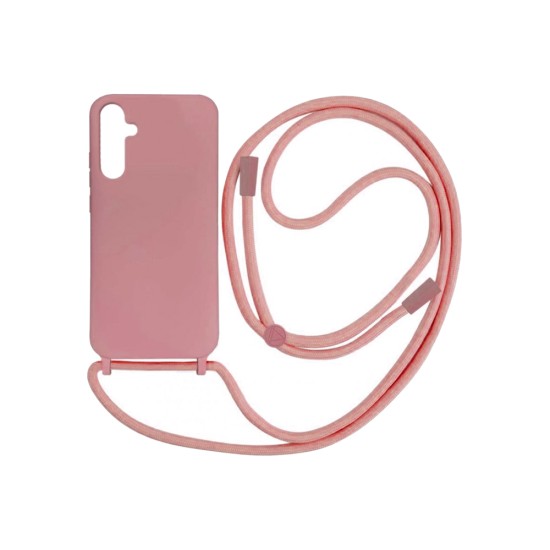 Silicone Case with String for Samsung Galaxy A25 5G Pink